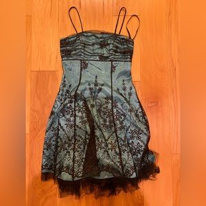 blue and black homecoming dress - size S
